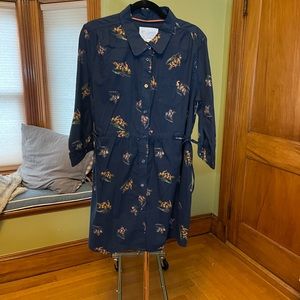 NWOT Joules Navy equestrian shirt dress
